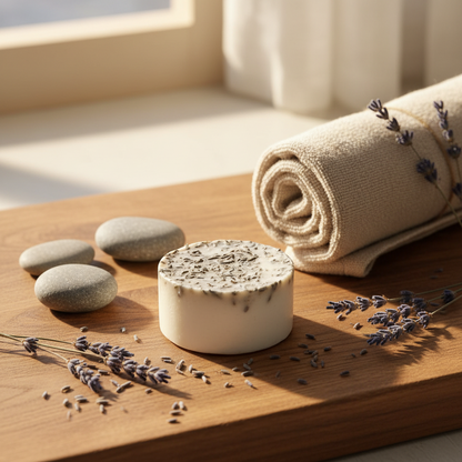 Jabón Blanco Premium · Leche de Cabra & Lavanda