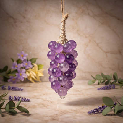 Jabón Decorativo Uva Morada en Cordel – Esencia Ylang-Ylang (20 Uvas)